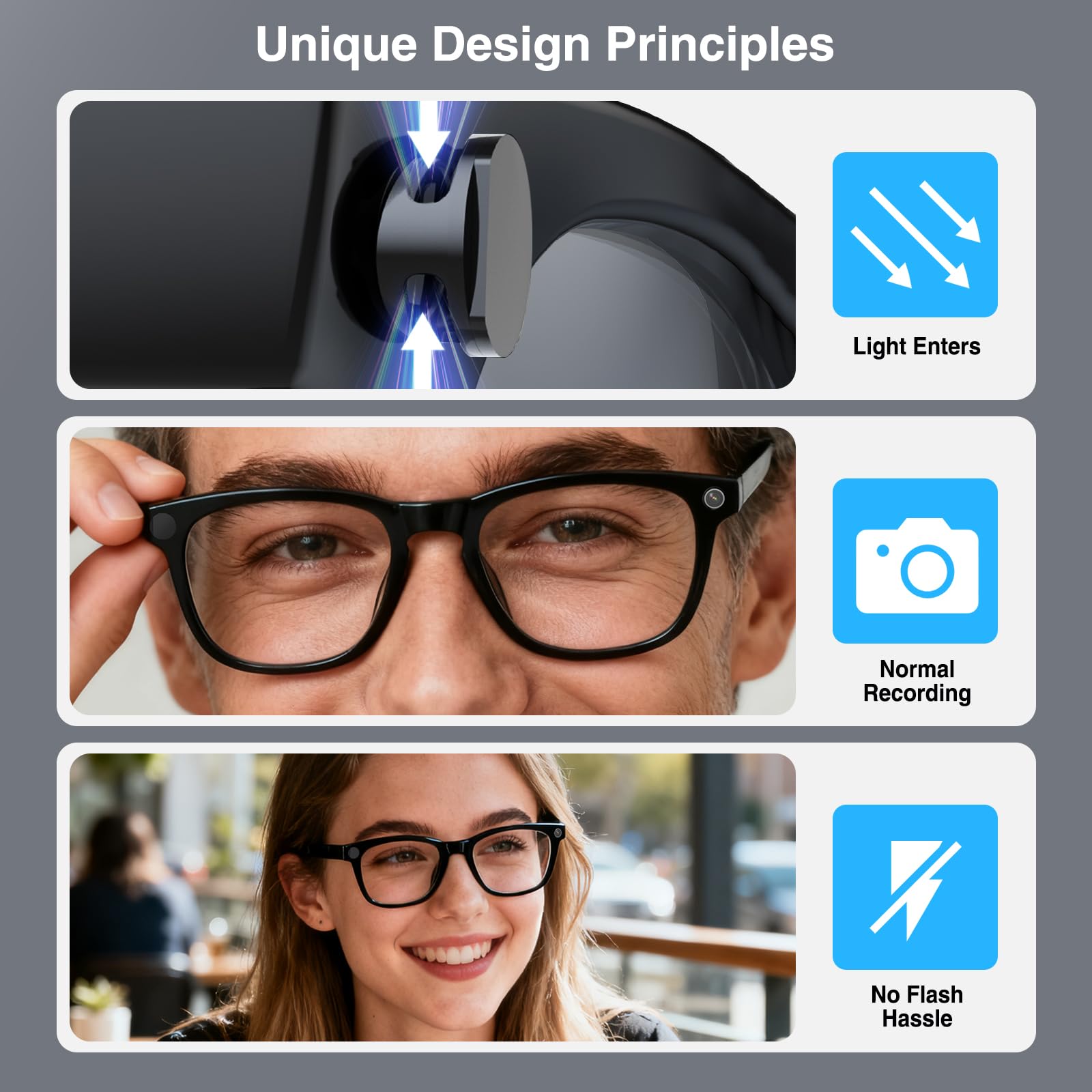 Amazon.co.jp: Ray-Ban Meta Glasss用LEDライトカバー 4個入り ライト